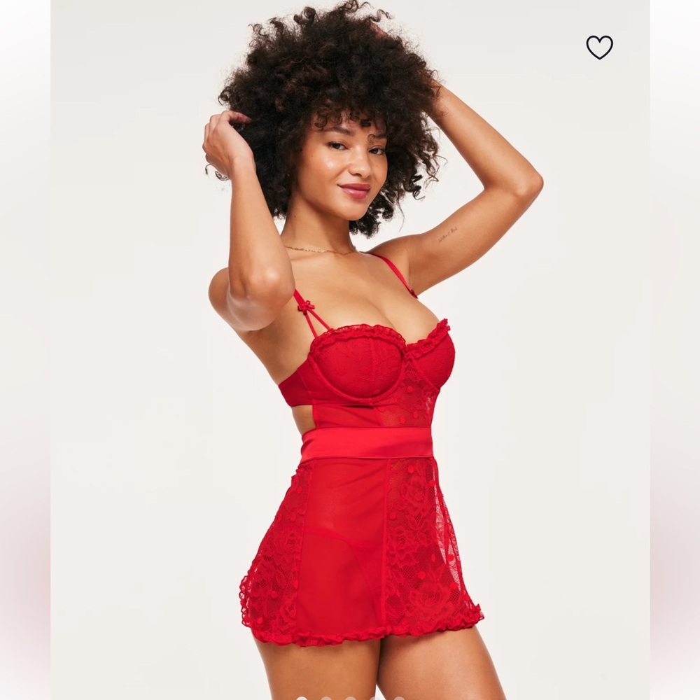 Adore Me Red Lace Chemise